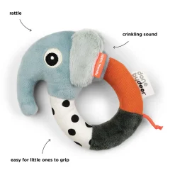 Hochet anneau - Elphee - Bleu