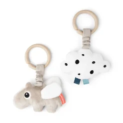 Jouet d'éveil à suspendre lot de 2 - Happy clouds - Sable