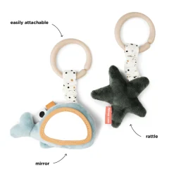 Jouet d'éveil à suspendre lot de 2 - Wally - Bleu