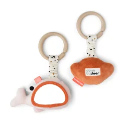 Jouet d'éveil à suspendre lot de 2 - Wally - Rose