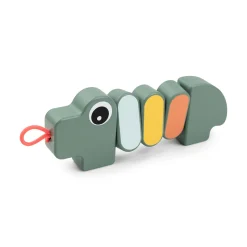 Jouet d'éveil bois - Croco - Vert