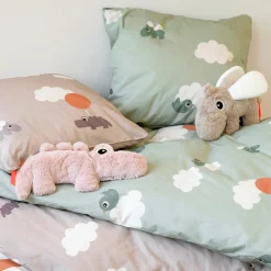 Parure de lit junior - Happy clouds - Vert