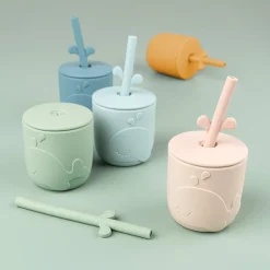 Peekaboo gobelet et paille lot de 2 - Wally - Vert