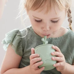 Peekaboo gobelet et paille lot de 2 - Wally - Rose