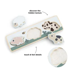 Puzzle sensoriel - Tiny farm - Multicolore