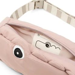 Sac banane matelassé enfant - Croco - Rose